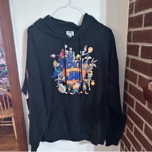 Space Jam Men’s Size XL Black Hoodie Micheal Jordan Bugs Bunny